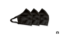 Laden Sie das Bild in den Galerie-Viewer, 3er Set - Premium Community Maske aus Baumwolle (Schwarz)