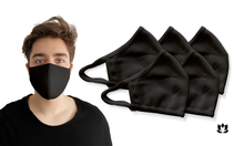 Laden Sie das Bild in den Galerie-Viewer, 5er Set - Premium Community Maske aus Baumwolle (Schwarz)