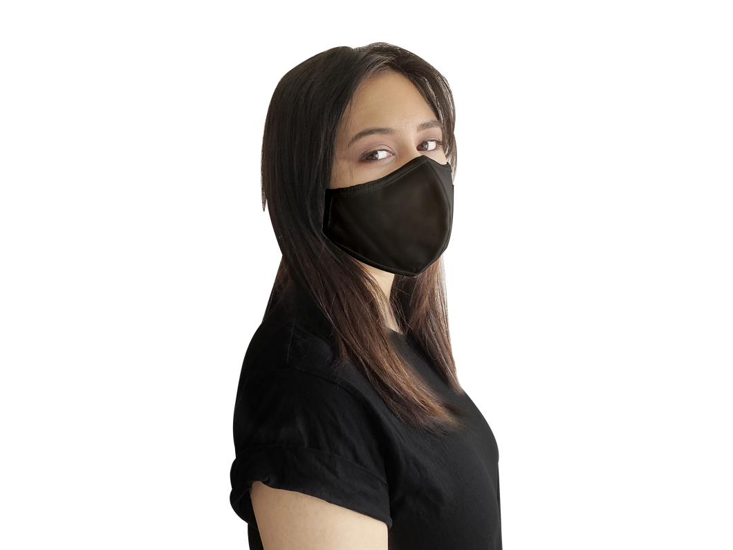 1er Set - Premium Community Maske aus Baumwolle (Schwarz)